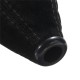 Coleiras do deslocamento de engrenagem do carro cobre vermelho/preto/amarelo/azul camurça couro do plutônio engrenagem vara shifter knob capa boot gaiter