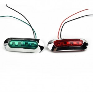 2Pcs Red Green LED Boat Navigation Light 12-24V Waterproof Sailing Signal Lamp Marine Yacht Warning Light