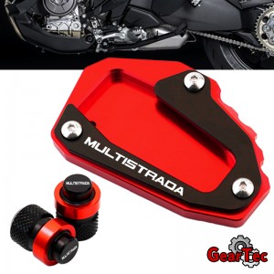 Para a Ducati Multistrada 950 1100 1200 1260 1200S 1260S V4 Acessórios Da Motocicleta Kickstand Descanso Lateral Extensão Pad Tampas Das Válvulas