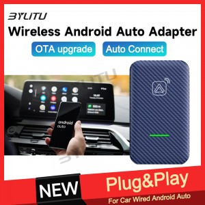 2023 NOVO Adaptador sem fio Android Auto Carros Ai Box Dongle Plug And Play Bluetooth WiFi Auto Connect para carros com fio Android Auto