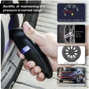 Portable Digital LCD Tyre Tire Air Pressure Gauge Tester Tool Car Safety Tool Handheld Tyre Gauge