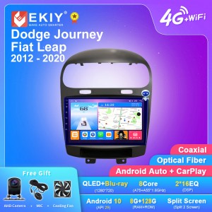 EKIY T7 QLED DSP Android 10 Car Radio For Dodge Journey Fiat Leap 2012 -2020 Stereo DVD Multimedia Carplay Player GPS Navigation