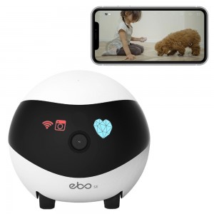 Ebo SE WiFi Smart Robot Home Companion Cats Toy Security 1080P Wireless Camera Interactive for Cats Remote Control Via App