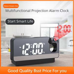 2022 NEW LED Digital Projection Alarm Clock Table Electronic Alarm Clock with Projection Time Projector Bedroom Bedside Clock