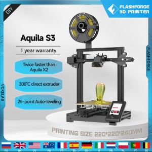 Voxelab 3d Printer Aquila S3 High Temp Direct Extruder 25 Point Auto Leveling Fast Printing Flexible Plate 3d Printer Kit