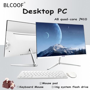 22 Inch  All-in-one Desktop Pc A8 -7410 AMD Home Appliances Monitor Computer Full Pc Gaming DDR3 512GB SSD Come with Keyboaed