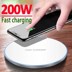 200W  Wireless Charger For iPhone 14 13 12 11 Pro XS Max 8 X XR Induction Fast Wireless Charging Pad For Samsung Xiaomi Huawei