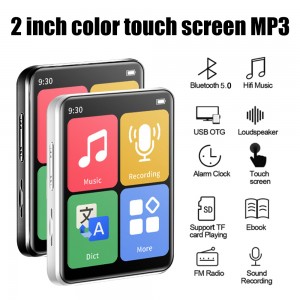 Mini Portable MP3 Player Walkman Touch Screen Bluetooth Small Music Player for Student Learning