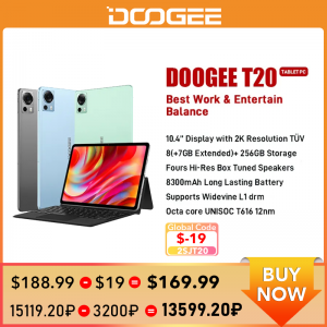 DOOGEE T20 Tablet 10.4"  2K TÜV Certified Display 8GB+256GB Octa Core Widevine L1 Four Hi-Res Speakers 8300mAh