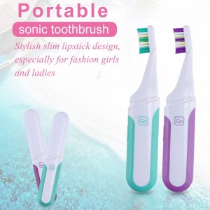 Electric Toothbrush Portable Adult Travel Business Battery Teethbrush Holder 2 Spare Brush Heads Waterproof New Design SG916