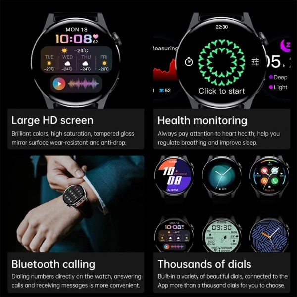 2023 LIGE Bluetooth Call Smart Watch Men Full Touch Sport Fitness Watches Waterproof Heart Rate Smartwatch Man Android IOS