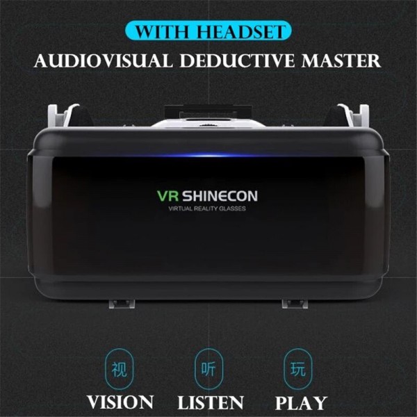 Original VR Virtual Reality 3D Glasses Box Stereo VR Google Cardboard Headset Helmet for IOS Android SmartphoneWireless Rocker