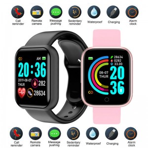 Y68 Smart Bracelet D20 Heart Rate Smart Bracelet Blood Pressure Sports Bluetooth Watch Color Screen Gift Electronic Production N