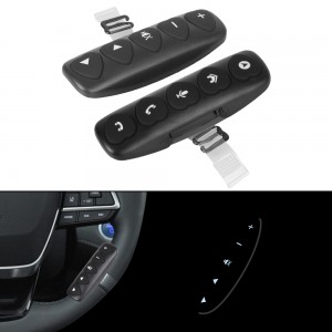 2Pcs Car Steering Wheel Remote Control Bluetooth-compatible Wireless Controller Buttons Luminous DVD Navigation Multifunction