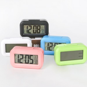 Mini Student Alarm Clock Electronic Clock Home Office Time Display Clock Clock with Temperature Calendar Kitchen Timer LCD Clock