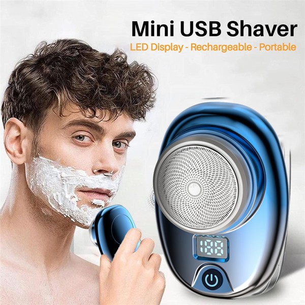 Mini Electric Travel Shaver For Men Pocket Size Washable Rechargeable Portable Painless Cordless Trimmer Knive Face Beard Razor