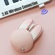 Mofii Cute Bunny Wireless Mouse Lightweight Soundless Computer Mouse 2.4G Wireless Mice Candy Colors for Ofiice Home PC Laptop