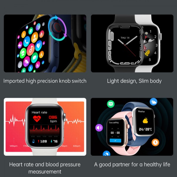 2023 Women Smart Watch 8 Touch Screen Bluetooth Call Music Calories Sleep Health Monitoring Fashion Smartwatch For Apple Phone