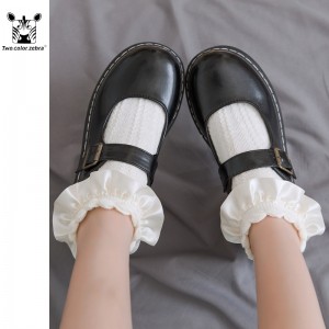 Summer Thin Section Lolita Maiden Sweet Wind Solid Color Aldult Sock Lace Clothing Accessories Twisted Low-cut Daily Necessities