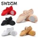 Girls Ballet Shoes Canvas Flat Ballet Dancing Slippers Dance Shoes For Adult Women Kids Children Classic Split-Sole Soft Leather