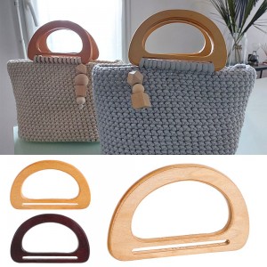 D Shape Bag Handles DIY Replacement Handbag Tote Handles Purse Bags Bag Straps Wooden Bag Handle Accessories