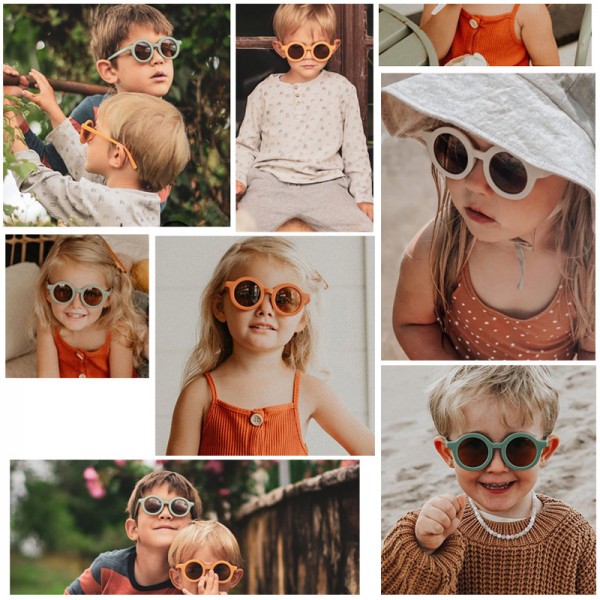 WarBLade Fashion Round Children Sunglasses Classic Cute Girls Boys Kids Sun Glasses UV400 Protection Eyewear Baby De Sol Gafas