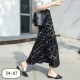 Fashion Cotton Women Floral Print Skirt Side Tie  Beach Skirts Summer High Waist Wrap Flower Long Skirt With Slit