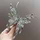 Korea INS Bright Silver Cross Geometric Hairpin Butterfly Grab Clip Hair Claw Woman Girls Styling Barrette Headdress