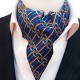 VEEKTIE Brand Old Fashion Ascot Tie For Men Formal Business Silk Scarf Paisley Floral Green Jacquard Multicolor Soft Neckerchief