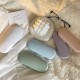 Cream Colored Glasses Case Women Portable Cute Sunglasses Myopia Glasses Storage Box Travel Glasses Protective Organizer