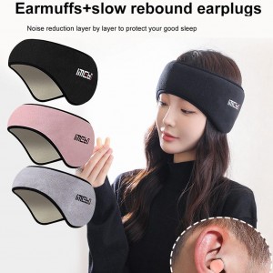 1 Set Soundproof Earmuffs For Sleeping Unisex Ear Warmer Winter Head Band Ski Ear Muff Earplugs Headband Hair Band Eyes Bandage