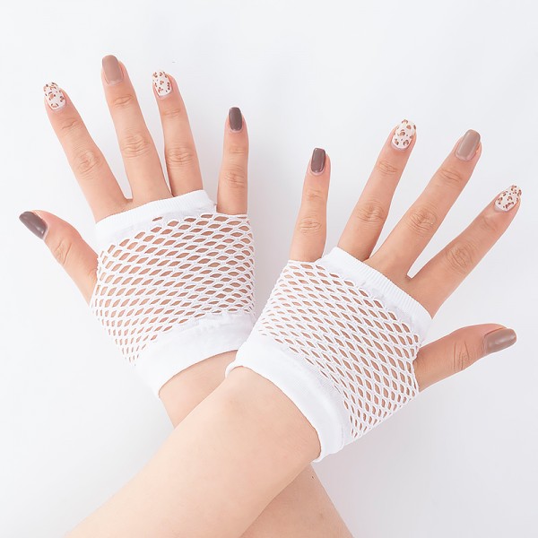 1 Pair Womens Short Fishnet Net Gloves Fingerless Mesh Gloves Punk Rock Fancy Night Club Party Arm Warmer Gloves Sexy Gloves Hot