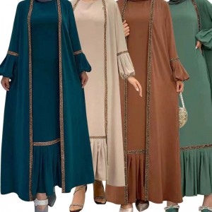 Ramadan Abaya Dubai Long Maxi Dress Muslim Women Kaftan Jilbab Loose Caftan Gown