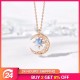 Charm Necklace Luxury Delicate Star Moon Jewelry Gifts Rhinestone Chain Necklace Elegant Clavicle Chain Necklace Fashion