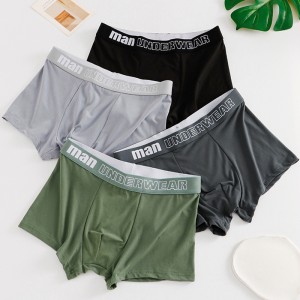 Man Underwear Fashion Solid Cotton Comfortable Breathable Boxers Men's Underpants Male Letter Printed Panties Shorts Underwear