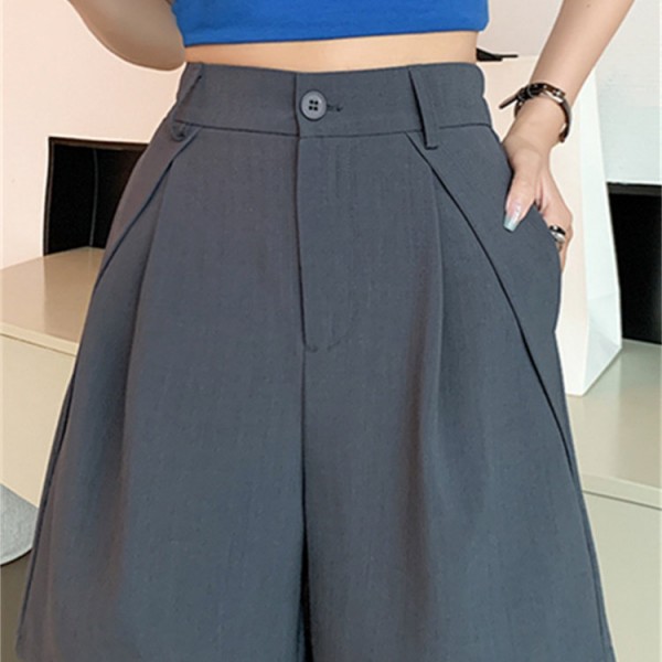 Yitimuceng Loose Shorts for Women 2023 New Fashion Spring Summer Casual Solid High Waisted Shorts Chic Vintage Womens Shorts