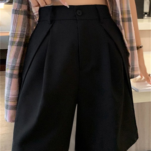 Yitimuceng Loose Shorts for Women 2023 New Fashion Spring Summer Casual Solid High Waisted Shorts Chic Vintage Womens Shorts