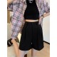 Yitimuceng Loose Shorts for Women 2023 New Fashion Spring Summer Casual Solid High Waisted Shorts Chic Vintage Womens Shorts