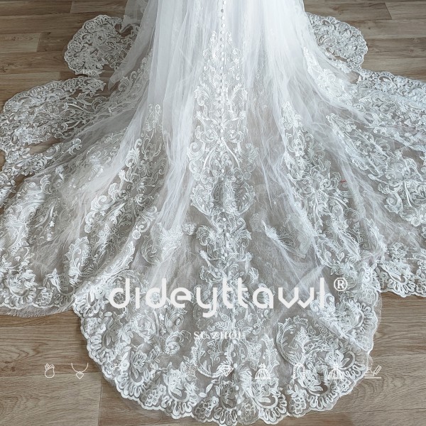 DIDEYTTAWL Real Photos Luxury Spaghetti Straps Mermaid Wedding Dress Sleeveless V Neck Backless Court Train Bridal Gown