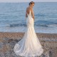 Ramanda Simple Sleeveless Beach Wedding Dress 2023 Spaghetti Straps V-Neck Bridal Gowns Lace Appliques Backless Robe De Mariée