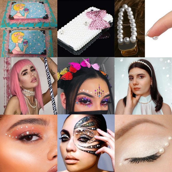 Glitter Face Rhinestone Sticker Self Adhesive Body Eye Shadow Diamonds Bling Party Festival Decoration Jewels Stickers