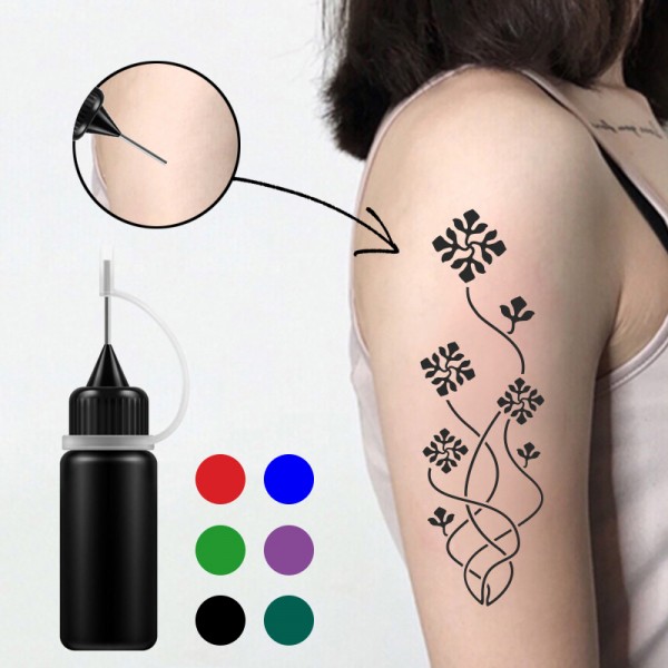 10 Ml Temporary Tattoo Liquid DIY Tattoo Juice Semi-non-reflective Milk Henna Tattoo Waterproof For Body Art Paint Drop Shipping