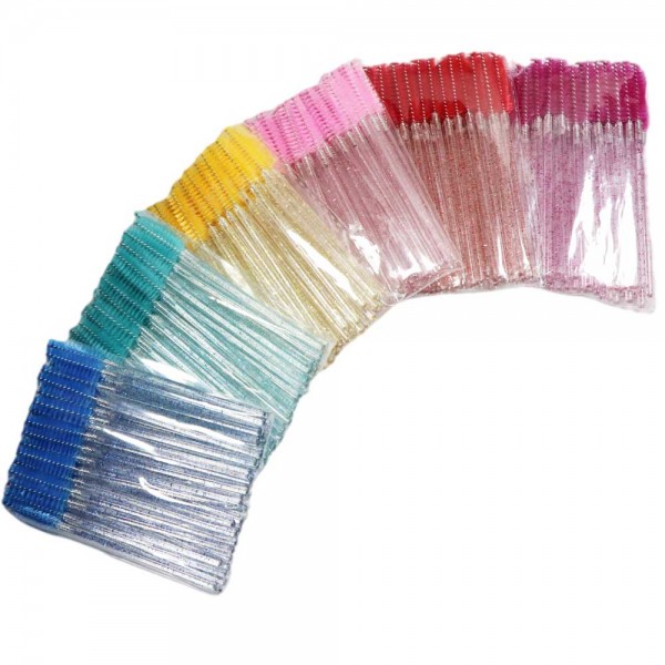 Disposable Crystal Eyelashes Brush Comb 5/50Pcs Eye Lashes Extension Mascara Wands Makeup Professional Makeup Beauty Tool