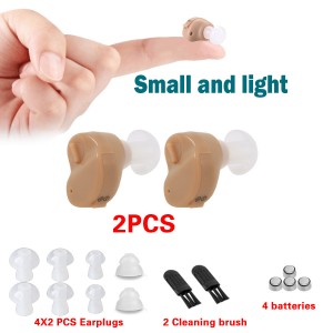 hearing aid Mini In-Ear Sound Amplifier Invisible Hearing Aid Headphones Adjustable Volume Sound Collector