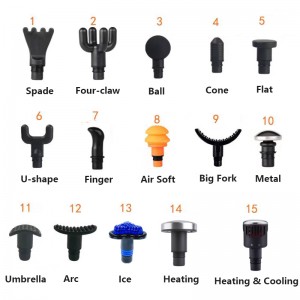 Various Styles of Fascia Gun Massage Head 19mm Caliber Universal Type