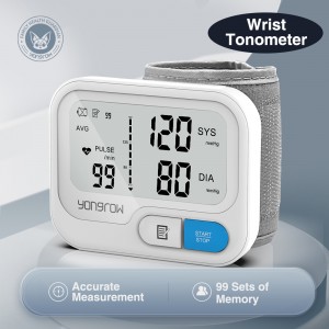 Yongrow Automatic Digital Wrist Blood Pressure Monitor Sphygmomanometer Tonometer Tensiometer Heart Rate Pulse Meter BP Monitor