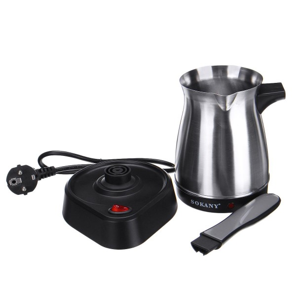 220V Coffee Make 500ml Stainless Steel Separated Italian Mocha Pot Greek Turkish Electric Coffee Pot Portable Espresso Machine