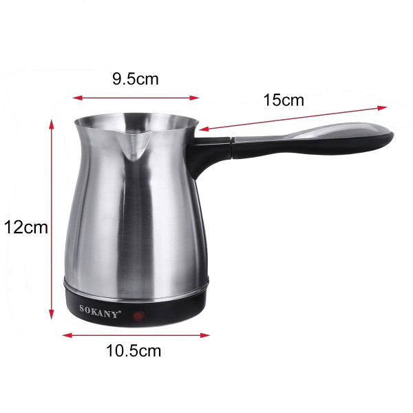 220V Coffee Make 500ml Stainless Steel Separated Italian Mocha Pot Greek Turkish Electric Coffee Pot Portable Espresso Machine