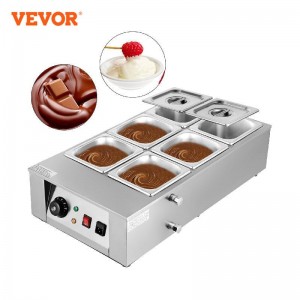 VEVOR 2-6 Cylinder Chocolate Melting Machine Electric Pot Heater Food Warmer Stainless Steel Candle Tempering Machine Commercial