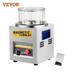 VEVOR KT-185 Magnetic Tumbler Jewelry Polisher Mini Metal Finisher Finishing Machine AC 110V/220V Gold Precision Parts Polisher